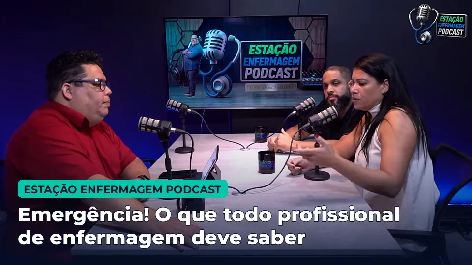 Cena do episódio do Estação Enfermagem Podcast